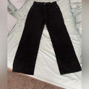 SHEIN EZwear Black High Waisted Wide Leg Pants